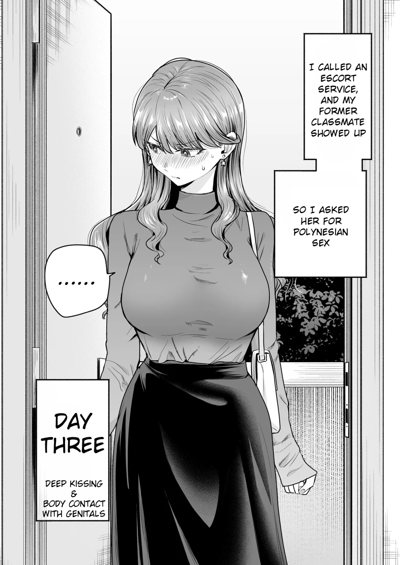 Hentai Manga Comic-I Called an Escort Service, and My Old Classmate Showed Up - Day 6 of Polynesian Sex-Read-4